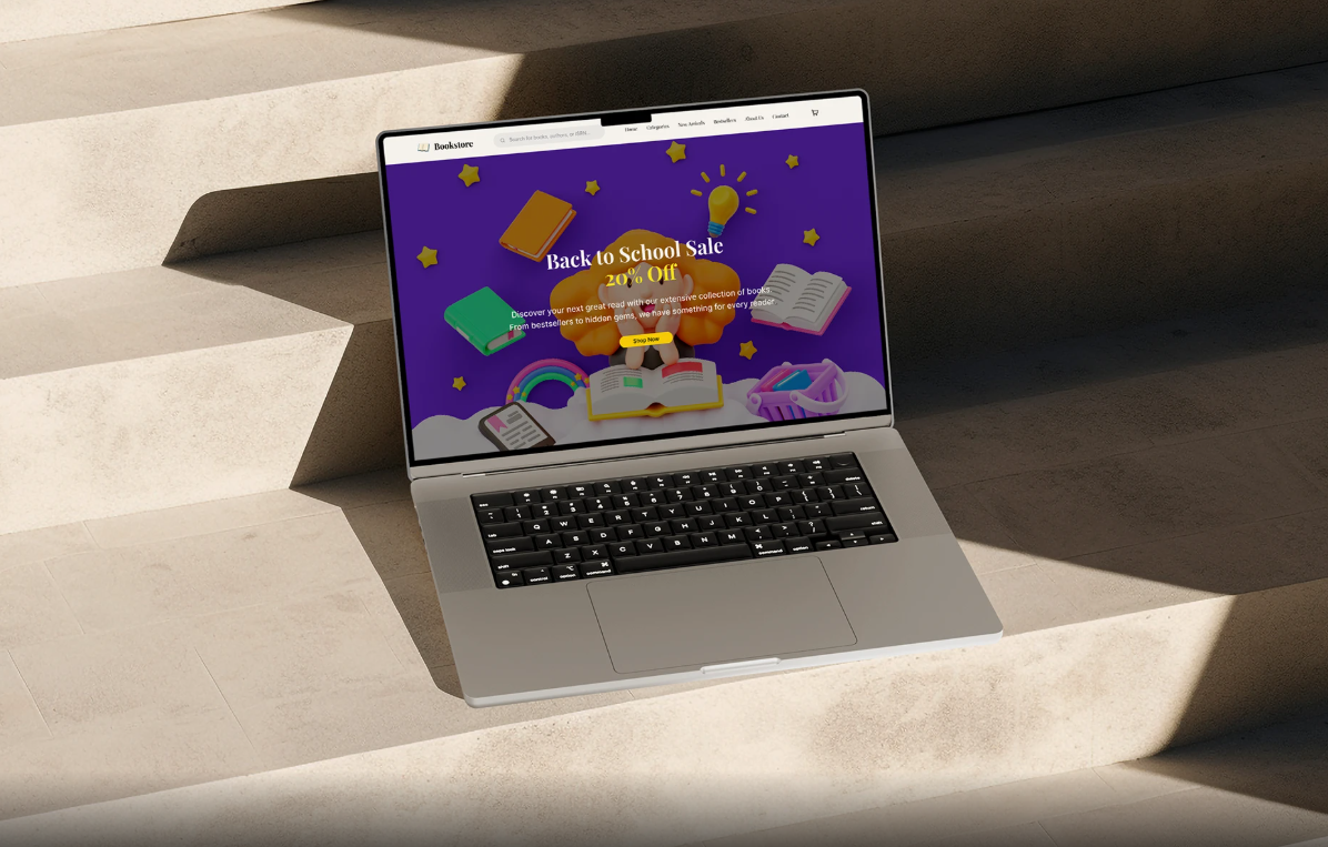 bookstore landing page design